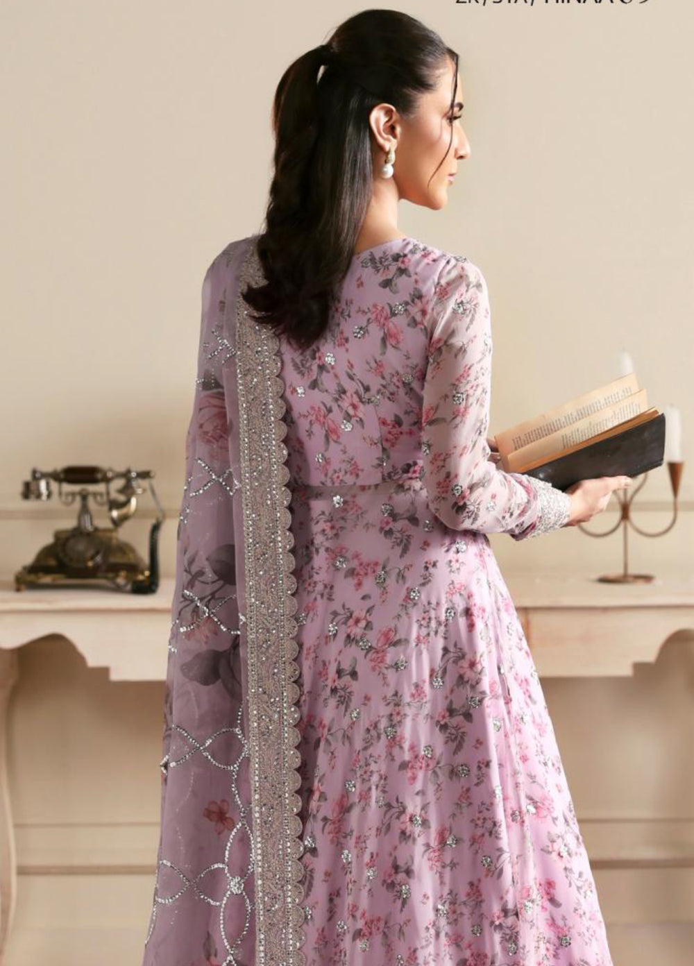 Sirayya by Zarif Unstitched Embroidered Chiffon 3 Piece Suit ZR26US HINAA 09 - Festive Collection