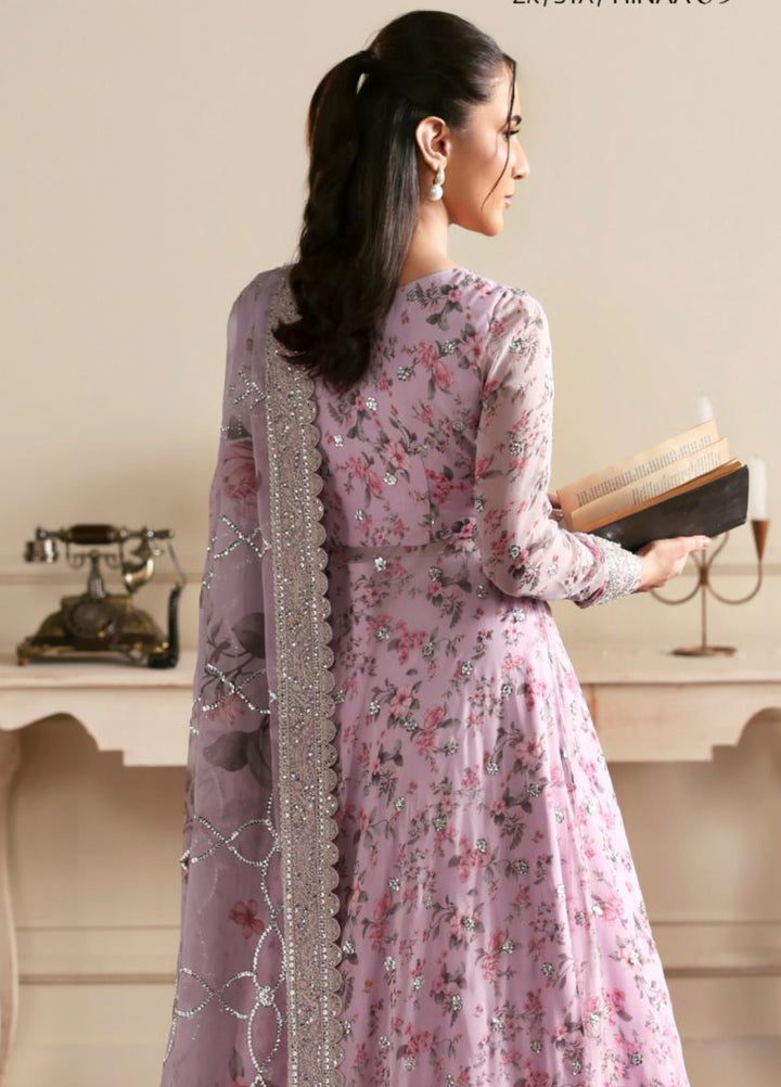 Sirayya by Zarif Unstitched Embroidered Chiffon 3 Piece Suit ZR26US HINAA 09 - Festive Collection