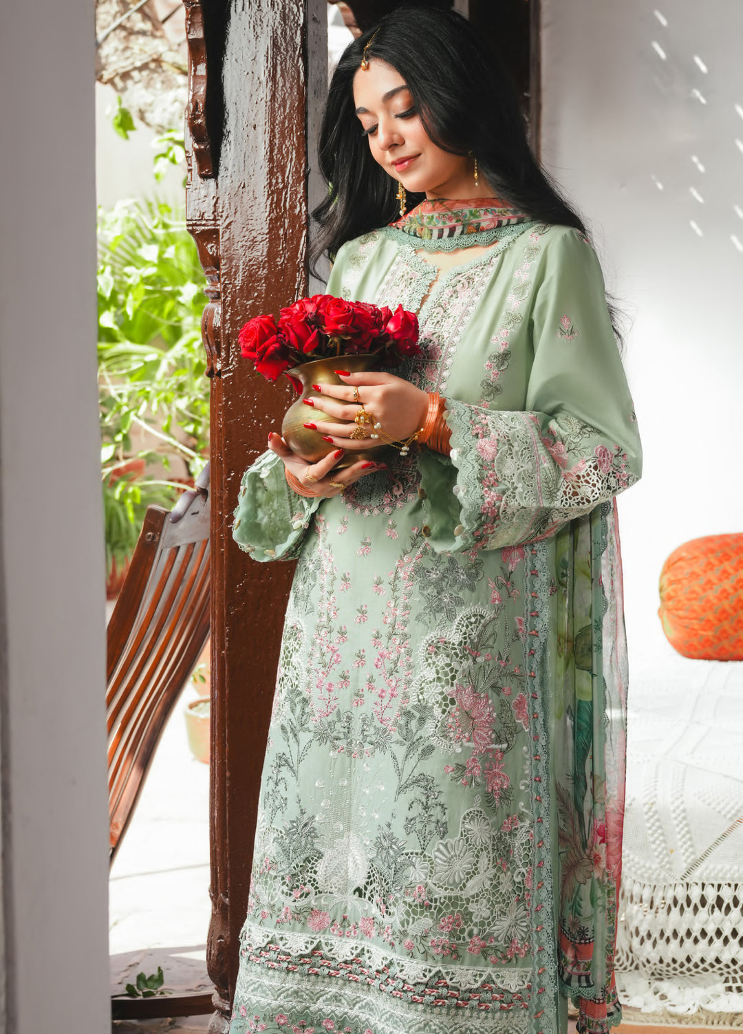 Ek Fasana by Kahf Premium Unstitched Embroidered Luxury Lawn 3 Piece Suit KHF26UFL KLB 4B SITARA - Festive Collection