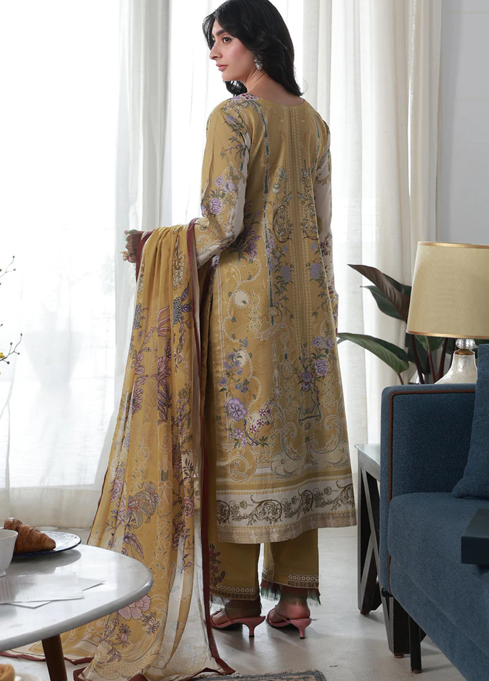 Delia by Gulaal Unstitched Embroidered Lawn 3 Piece Suit GL26UD D-7 Esme - Summer Collection