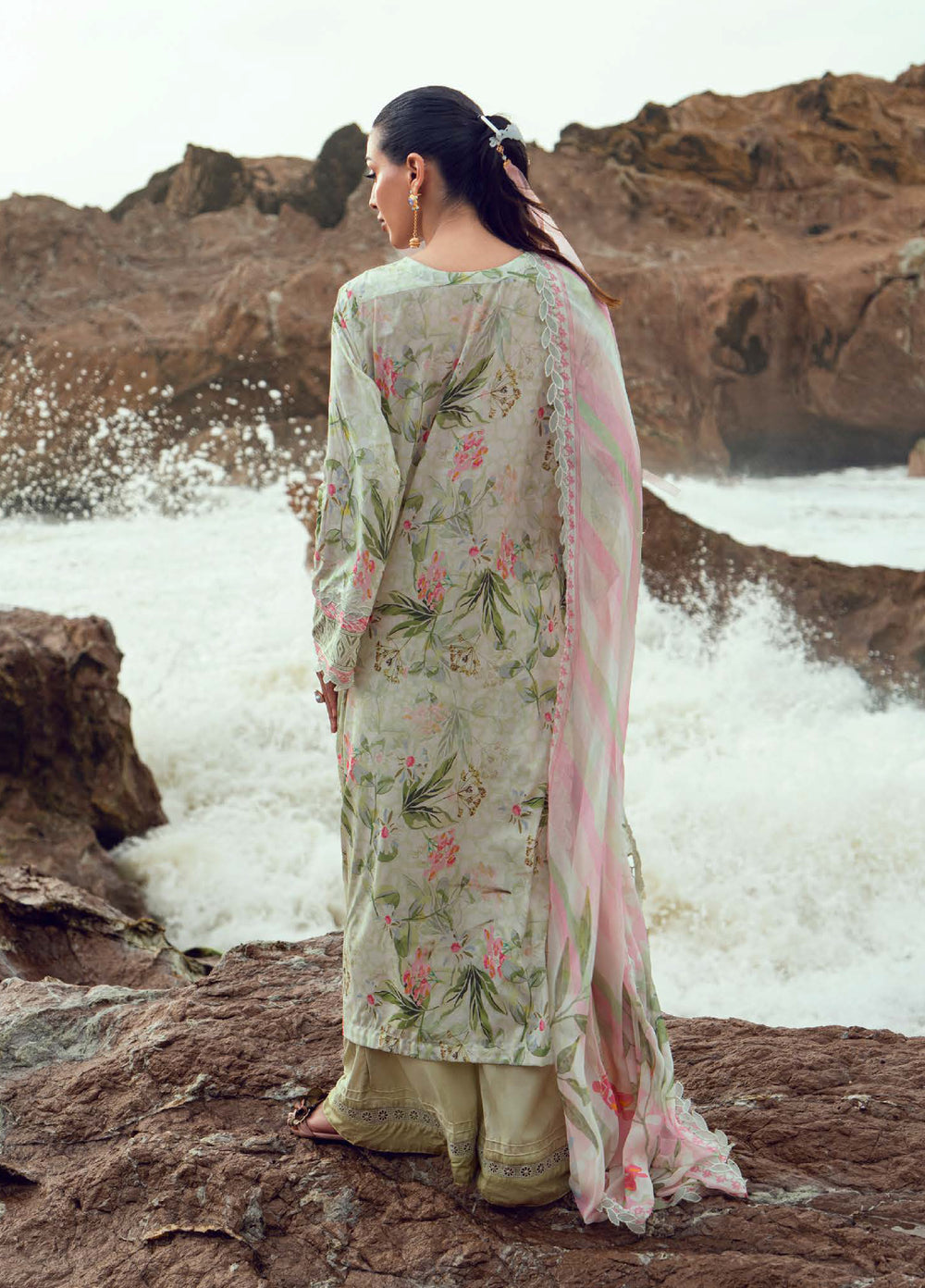 Gardenia by Nureh Unstitched Embroidered Lawn 3 Piece Suit NU26UGL NSG-203 - Summer Collection