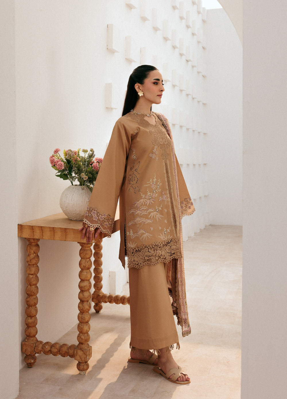 Zync by Florent Untitched Lawn Embroidered 3 Piece Suit FL26UZ FZ-7B - Summer Collection