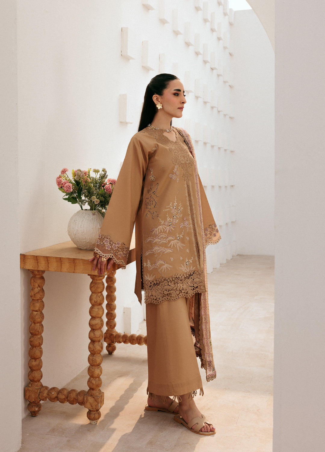 Zync by Florent Untitched Lawn Embroidered 3 Piece Suit FL26UZ FZ-7B - Summer Collection