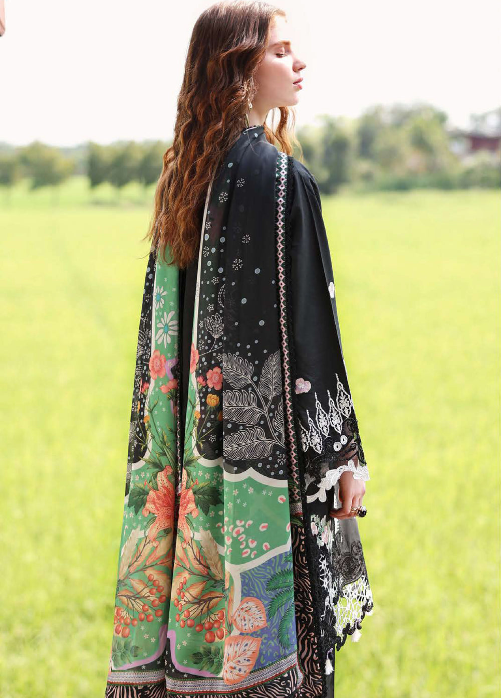 The Secret Garden by Mushq Unstitched Embroidered Lawn 3 Piece Suit MU26ULSG Nightshade Bloom HUNSS260209 - Festive Collection