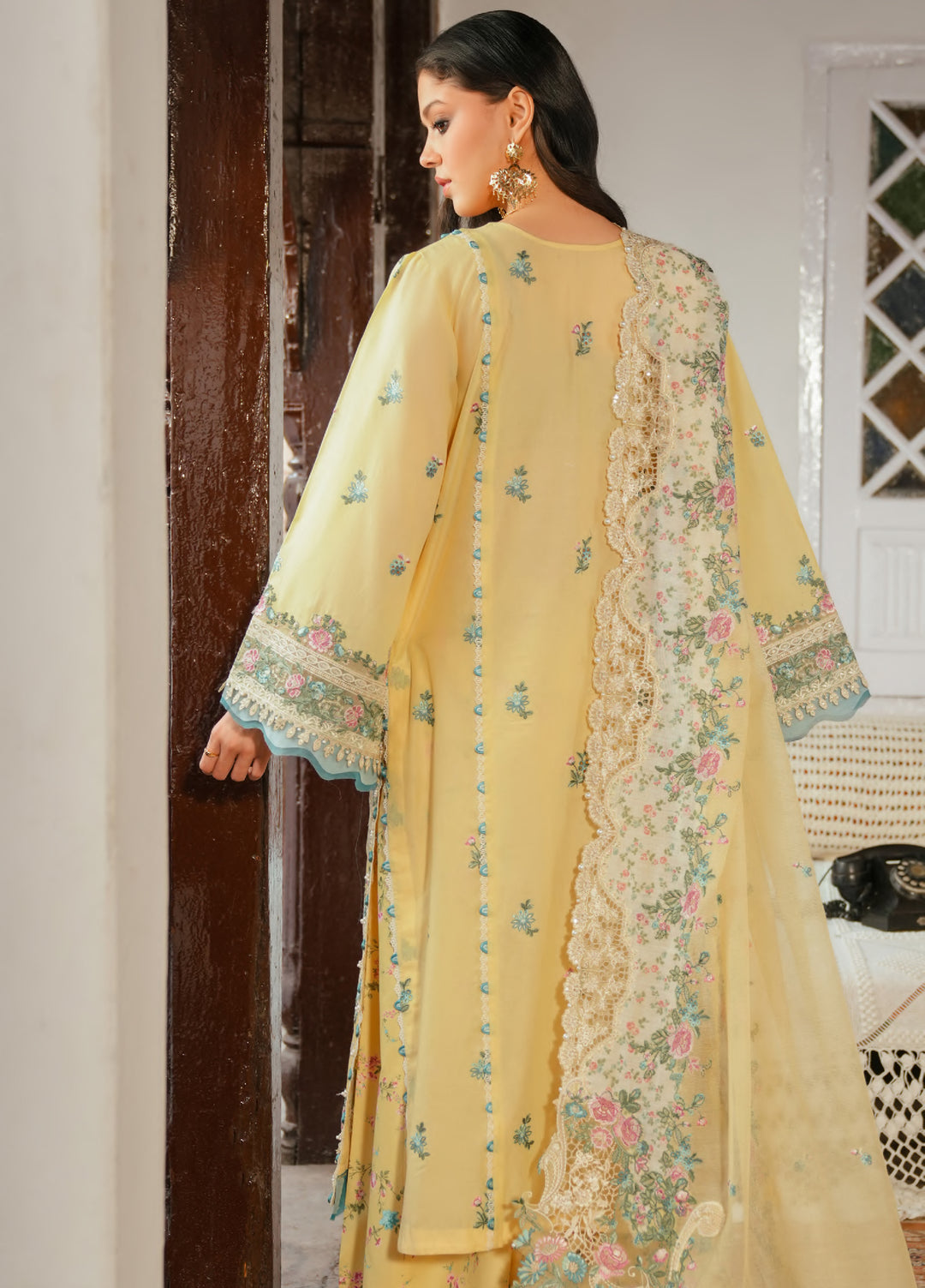 Ek Fasana by Kahf Premium Unstitched Embroidered Luxury Lawn 3 Piece Suit KHF26UFL KLB-2B MUSKAAN - Festive Collection