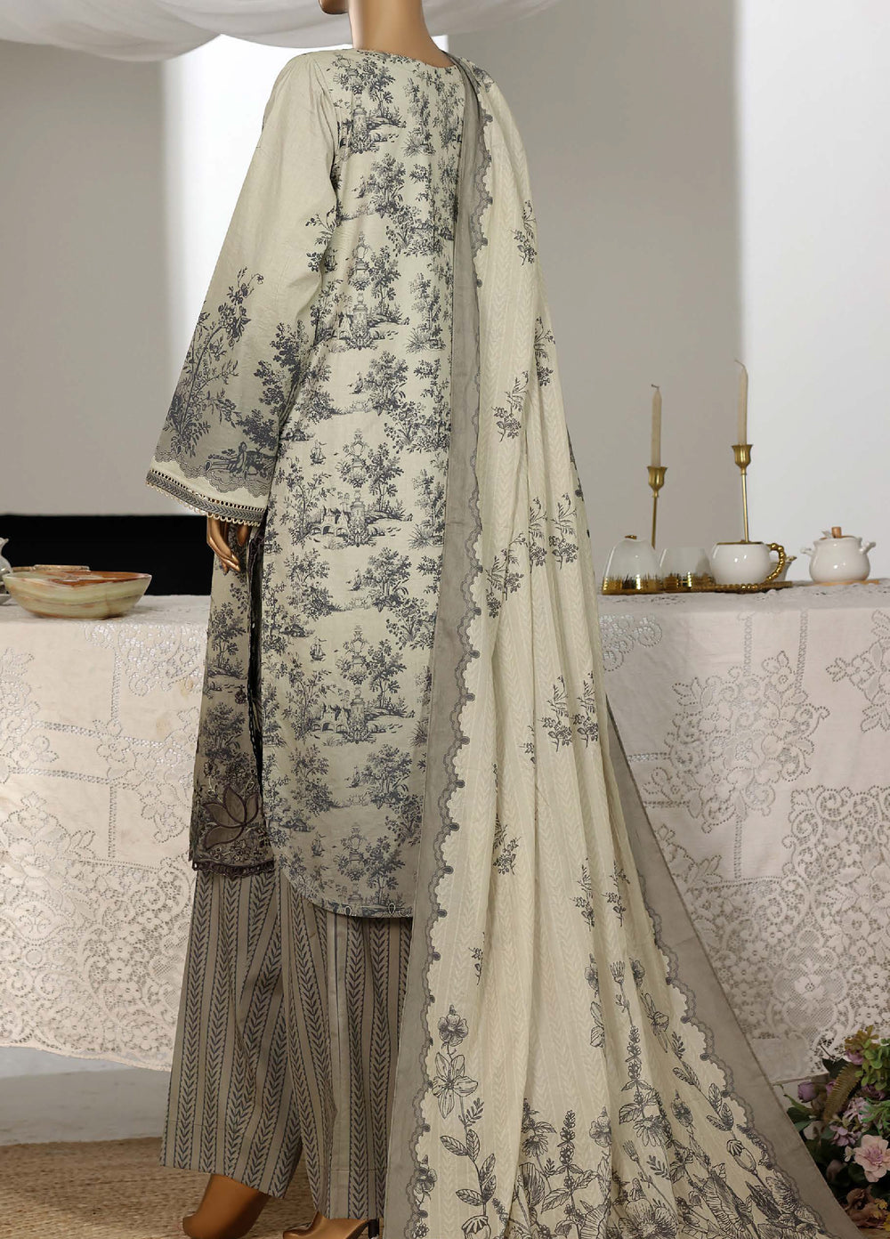 Guldozi by HZ Textiles RTW Embroidered Lawn 3 Piece Suit CPE-3P-027 - Summer Collection