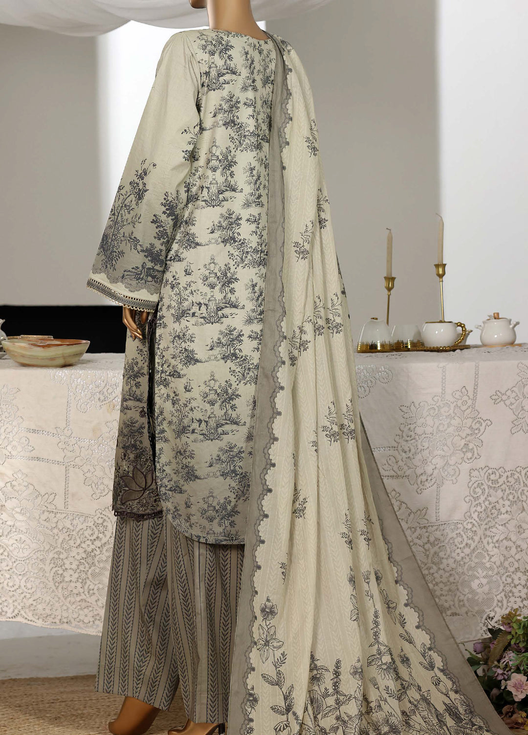 Guldozi by HZ Textiles RTW Embroidered Lawn 3 Piece Suit CPE-3P-027 - Summer Collection