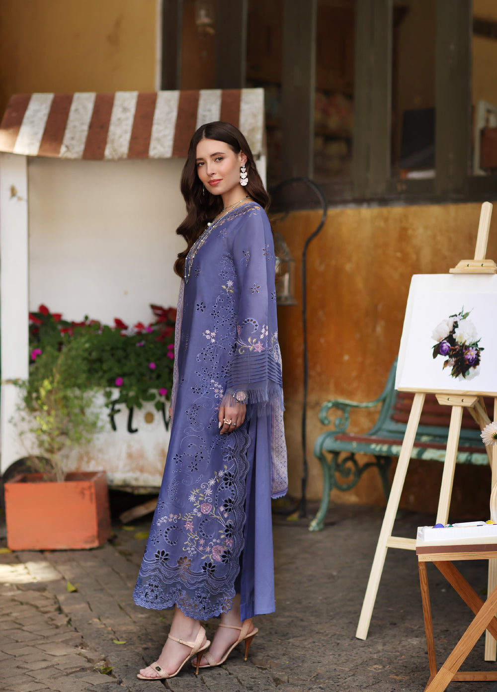Noor by Saadia Asad Unstitched Embroidered Laserkari Lawn 3 Piece Suit SA26ULNL D9 - Lawn Collection