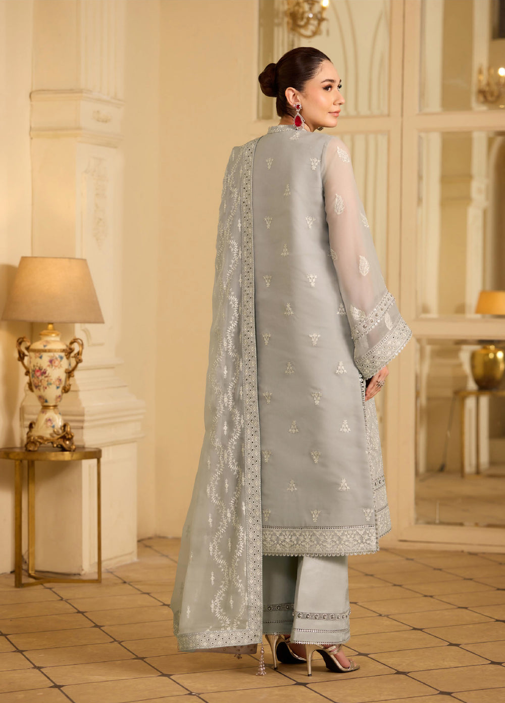 Alizeh Fashion Unstitched Embroidered Chiffon 3 Piece Suit AF26UCF AF-CH-2255-Ezza - Festive Collection