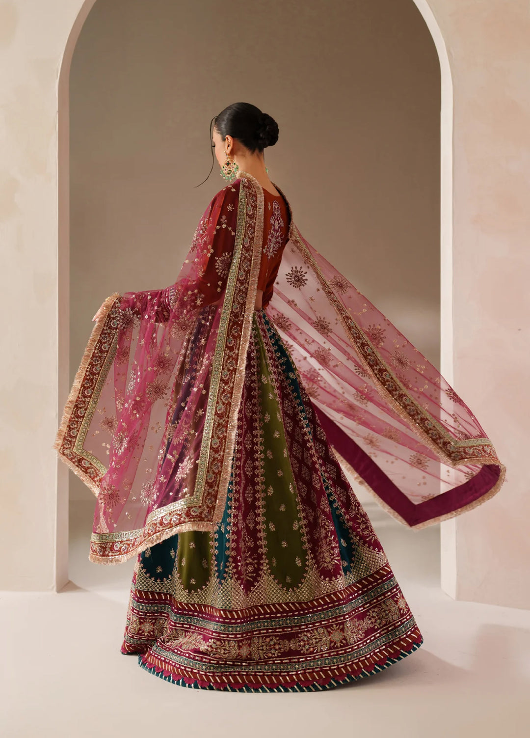 Xenia Formal Unstitched Luxury Raw Silk Suits 3 Piece XE25FL Ainea - Formals Collection