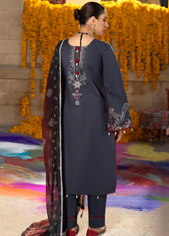 Bandhani by Al Zohaib Unstitched Embroidered Premium Lawn 3 Piece Suit AZ26UB D-10 - Summer Collection