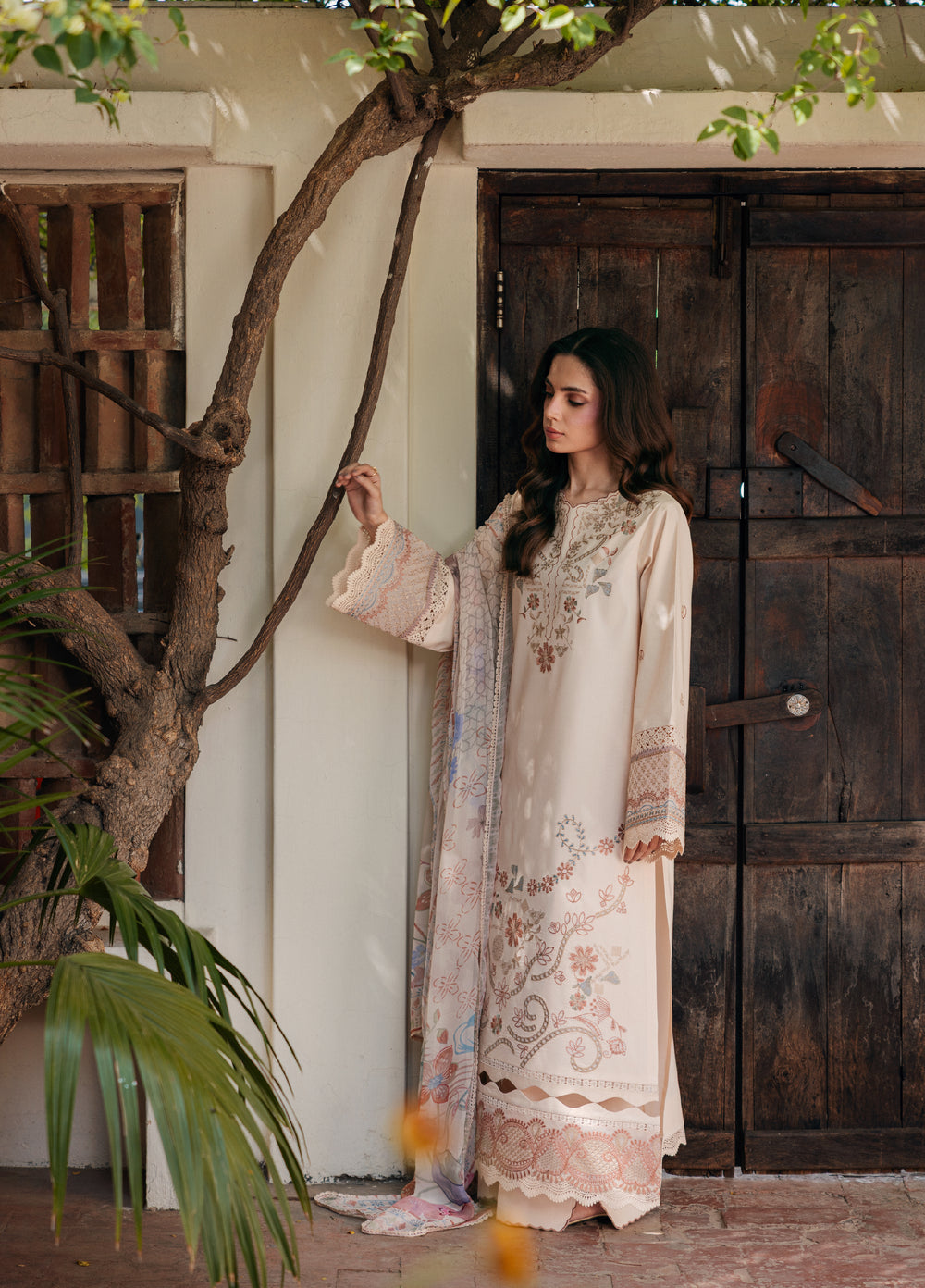 Zync by Florent Unstitched Embroidered Lawn 3 Piece Suit FL26ULZ FZ-5A - Lawn Collection