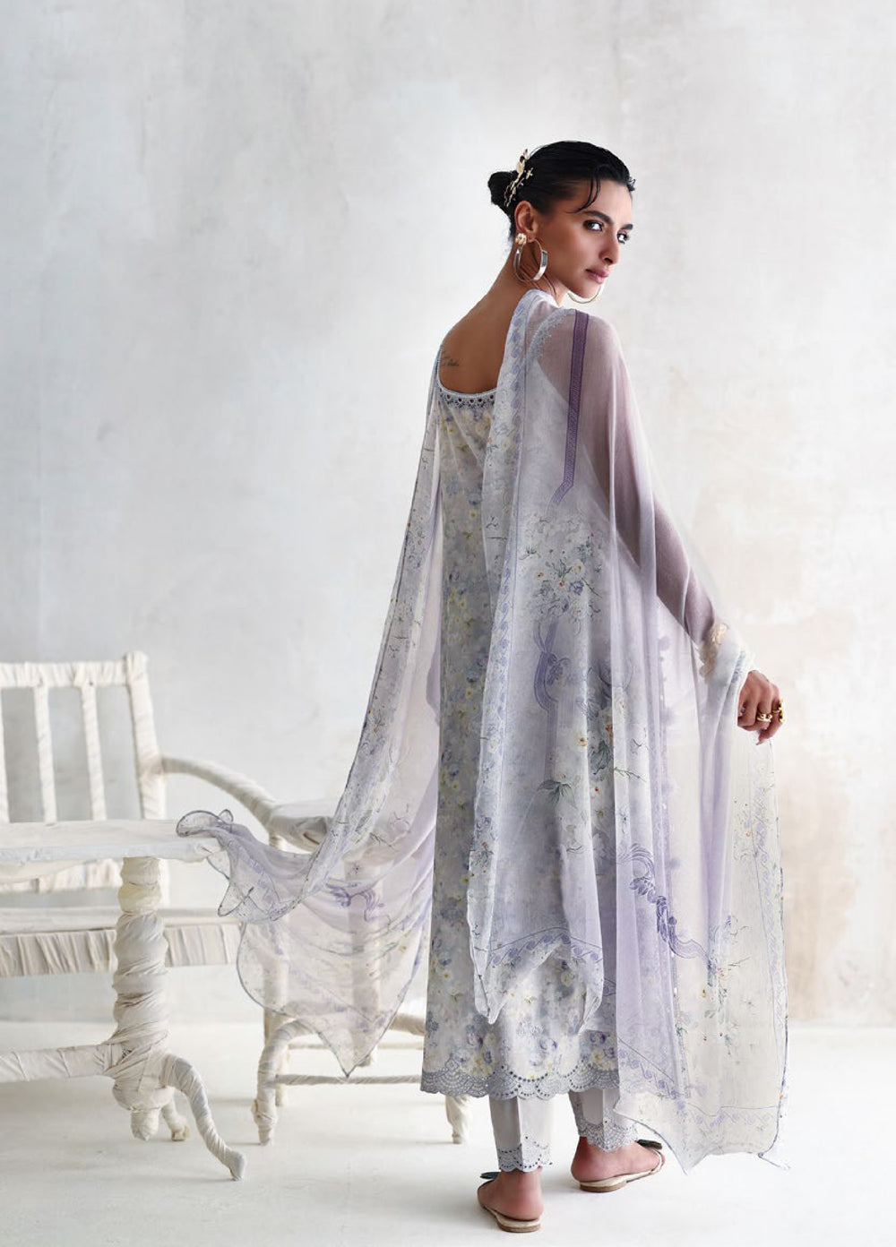 The Luxe by Gul Ahmed Unstitched Embroidered Lawn 3 Piece Suit GA26ULL Bluebell Grace BM 62062 - Casual Collection