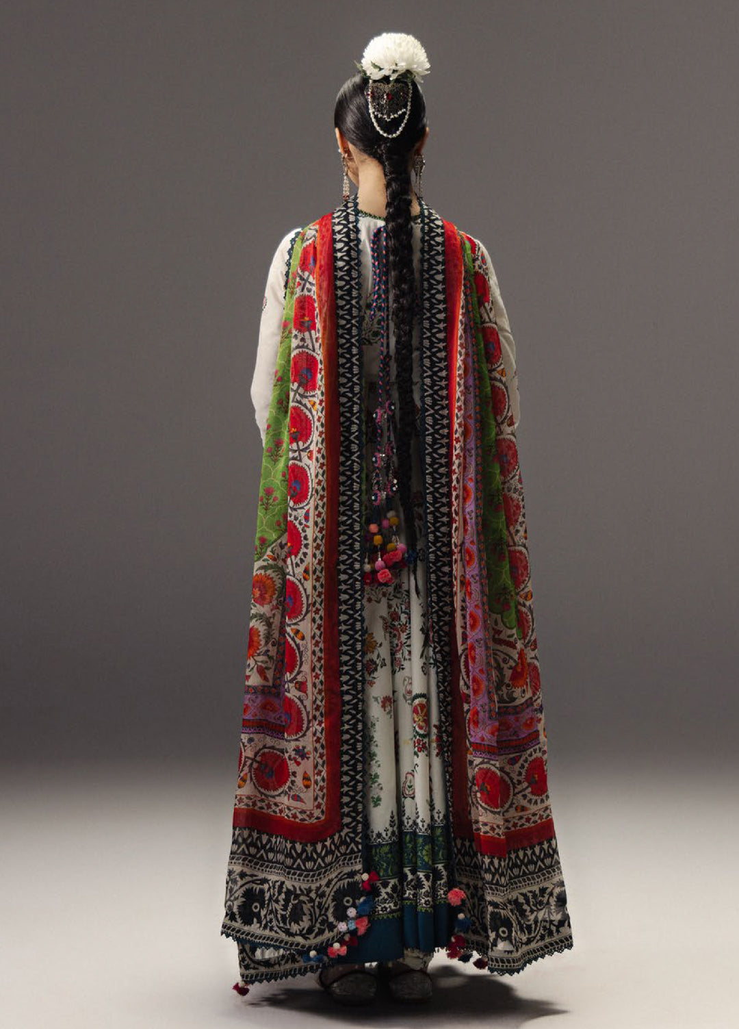 Anarkali by Zara Shahjahan Unstitched Embroidered Lawn 3 Piece Suit ZS26UAL D-10 MEHRUBA - Eid Collection