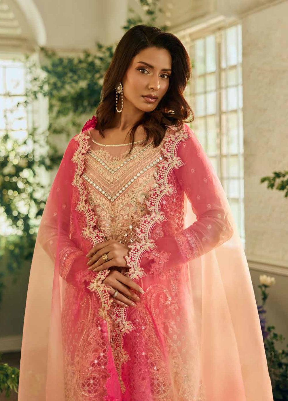 Celine by Charizma Unstitched Embroidered Chiffon 4 Piece Suit CHR26UC Celine CCE6-05 - Festive Collection