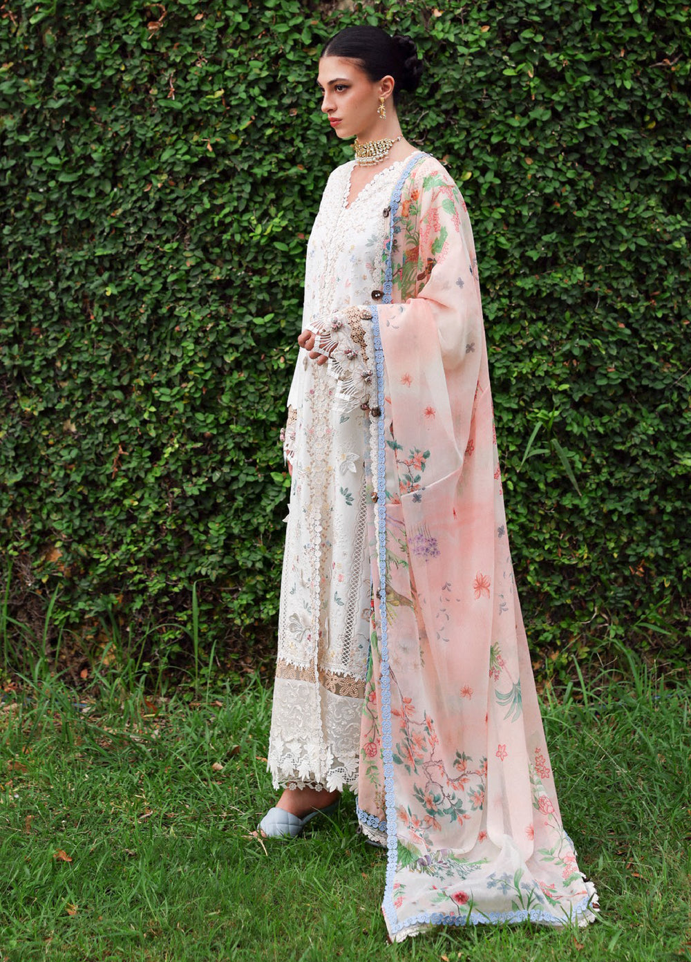 Lilas by Republic WomensWear Unstitched Embroidered Lawn 3 Piece Suit RW26ULL D-2A - Eid Collection