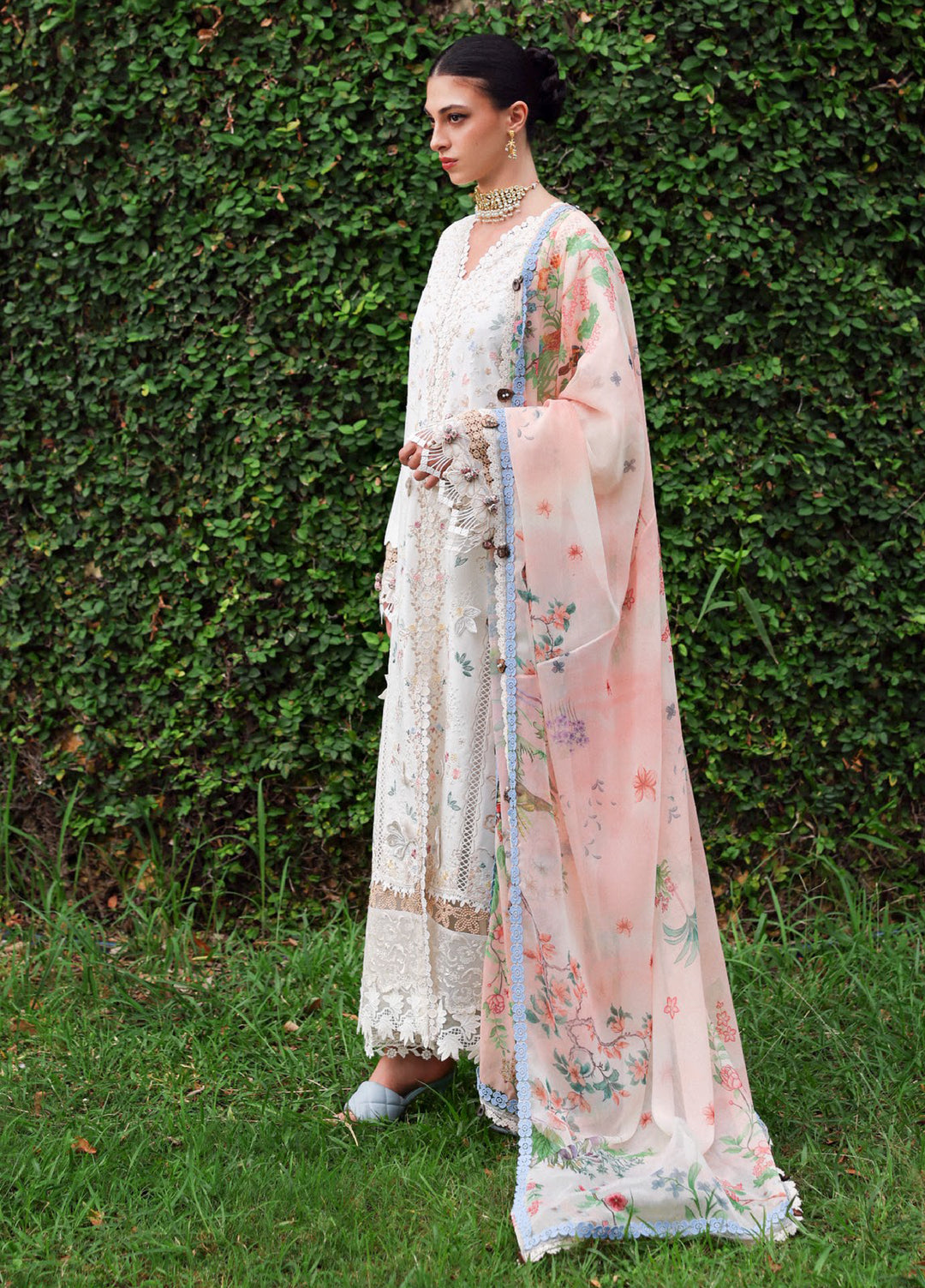 Lilas by Republic WomensWear Unstitched Embroidered Lawn 3 Piece Suit RW26ULL D-2A - Eid Collection