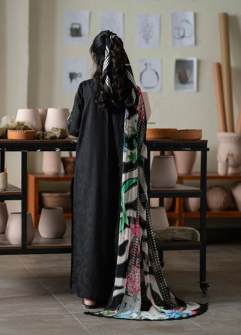 Raha by Nureh Unstitched Embroidered Jacquard Lawn 3 Piece Suit NU26URJ NE-239 - Festive Collection