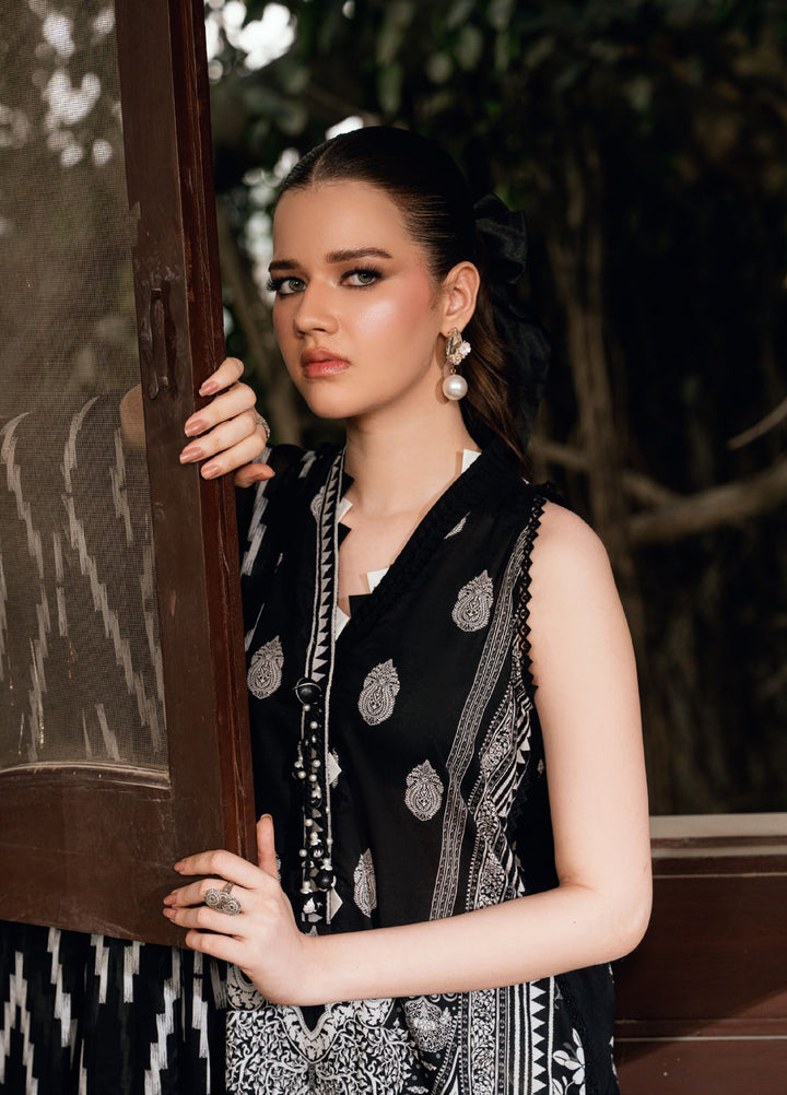 Noir and Blanc by Gul Ahmed Unstitched Printed Lawn 3 Piece Suit GA26UNBL B-62013 - Summer Collection