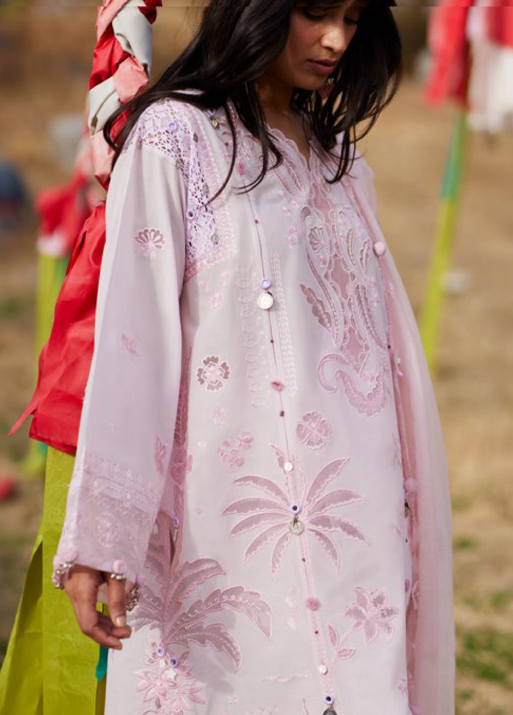 Meili by Zaha Unstitched Embroidered Lawn 3 Piece Suit ZK26UML ZL26-09B - Festive Collection