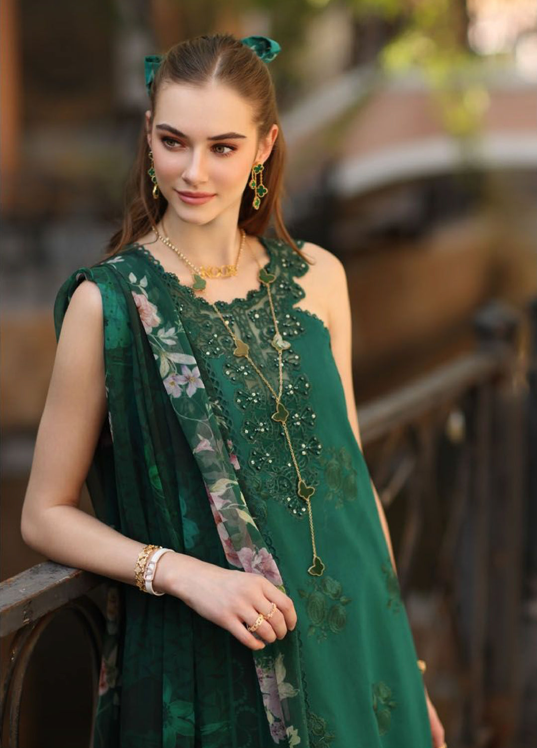 Noor by Saadia Asad Unstitched Embroidered Lawn 3 Piece Suit SA26UNE D-02B - Eid Collection