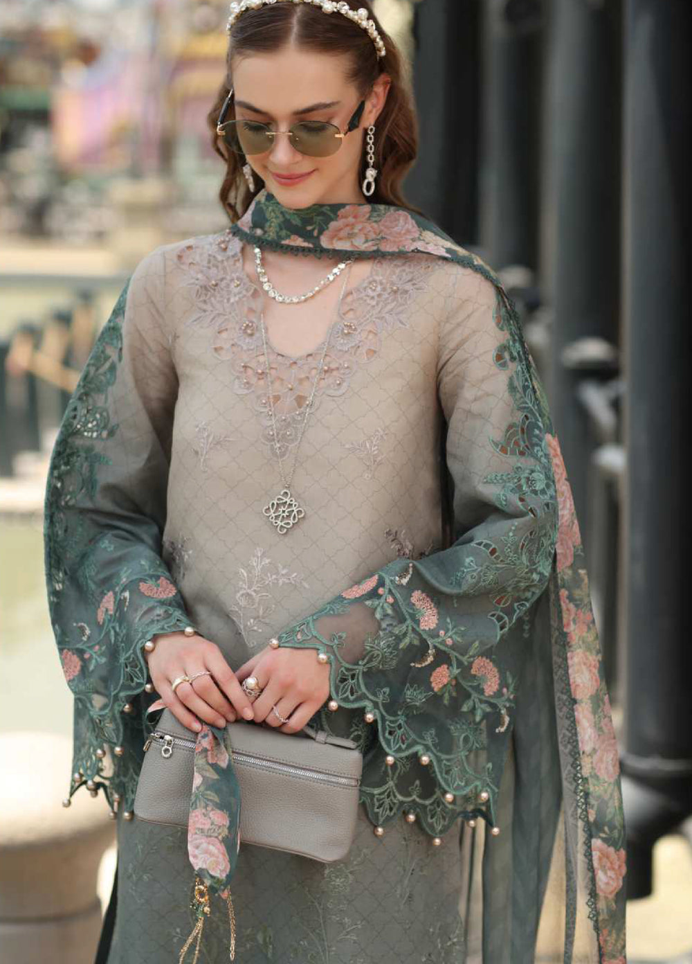 Noor Luxe by Saadia Asad Unstitched Chikankari Embroidered Lawn 3 Piece Suit SA26UNL D-4 MIREYA - Summer Collection