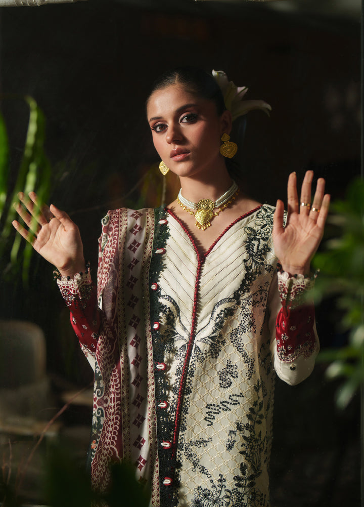 Heritage Dore by Bin Ilyas Unstitched Embroidered Lawn 3 Piece Suit BI26UHD 17-1A - Summer Collection