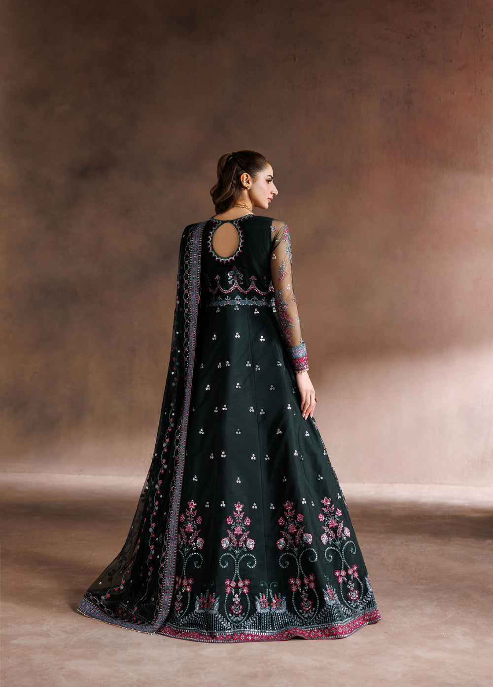 Zaryah by Zarif Unstitched Embroidered Net 3 Piece Suit ZR26UZF ZF-ZYR-PARWAN-03 - Festive Collection