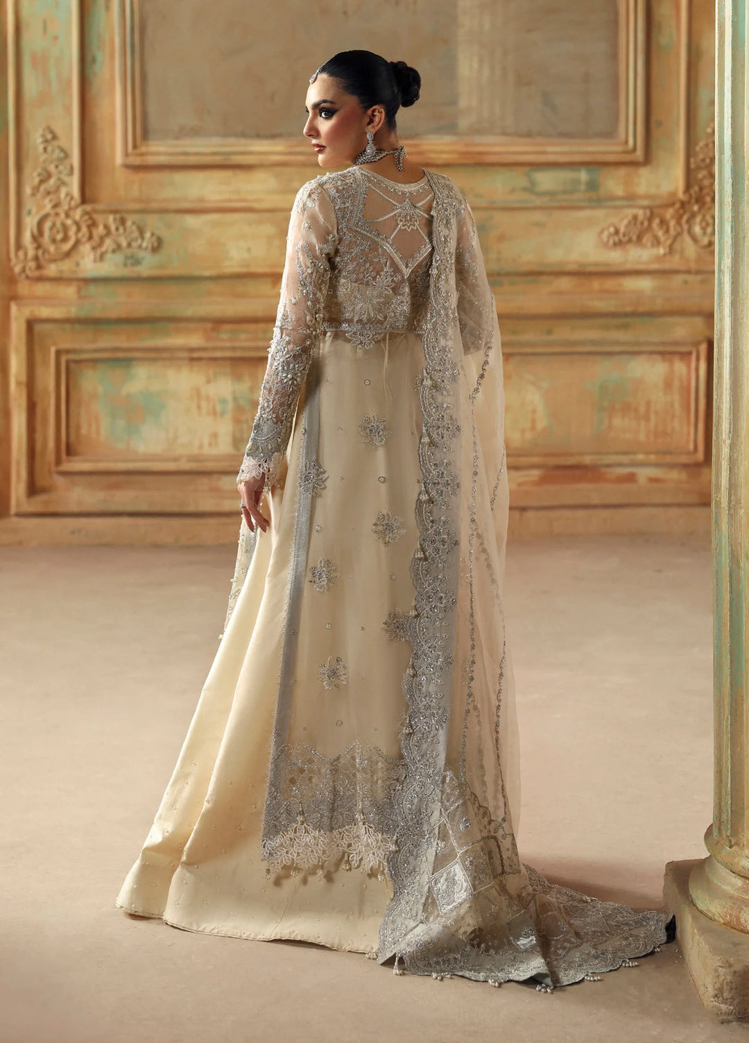 Zyra Unstitched Embroidered Organza 3 Piece Suit ZY26UW D-3 Muse - Wedding Collection