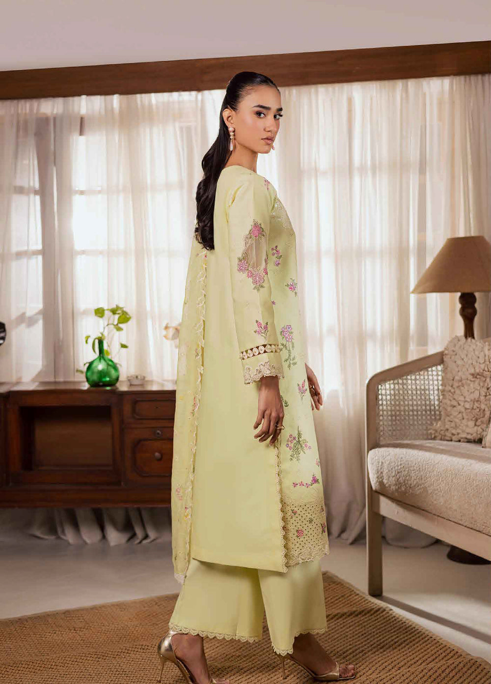 Selene by RajBari Unstitched Embroidered Lawn 3 Piece Suit RB26USL Zarif - Festive Collection