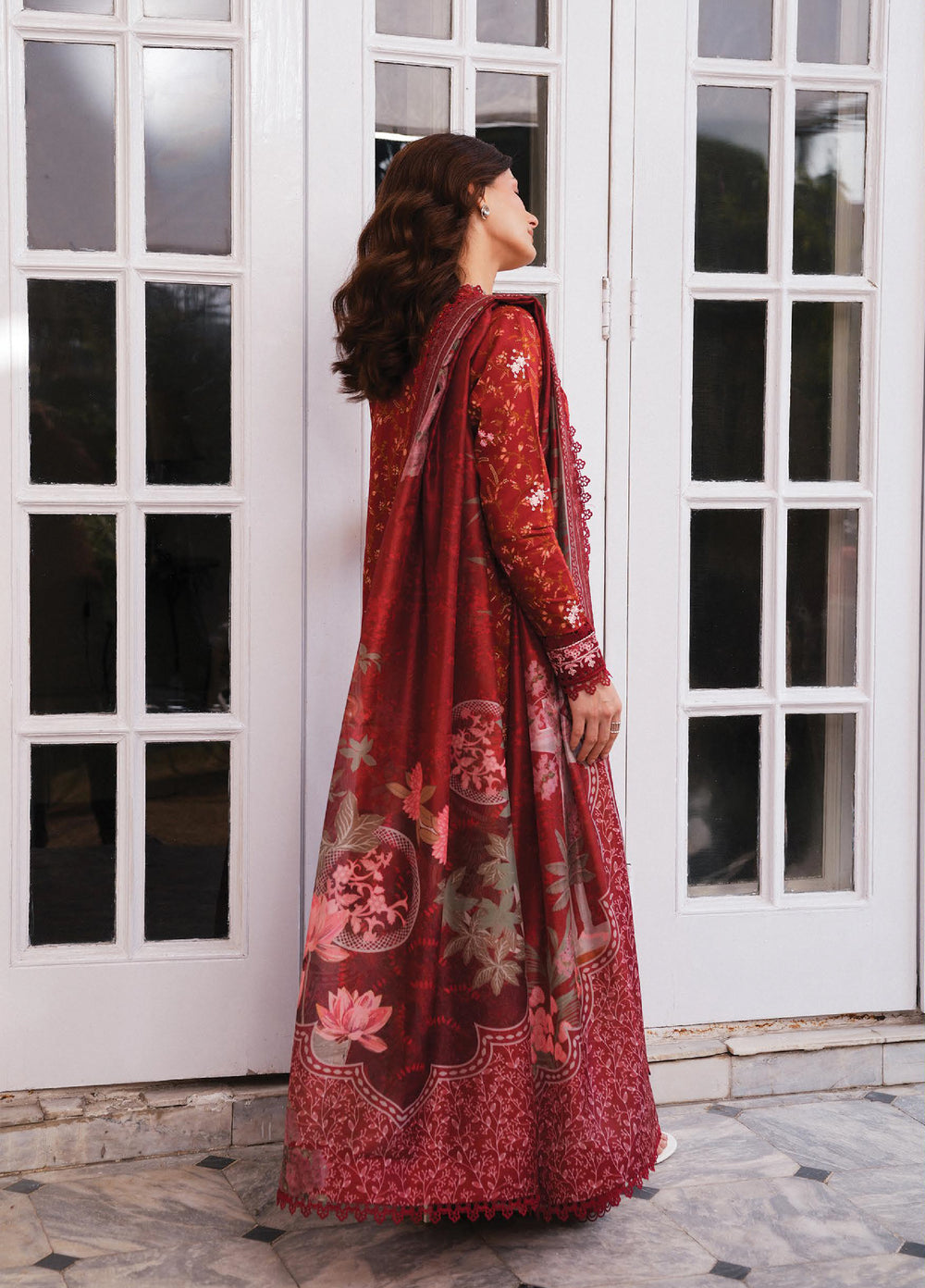Florette by Afrozeh Unstitched Embroidered Lawn 3 Piece Suit AF26UFL D-06 ELYNDRA - Festive Collection