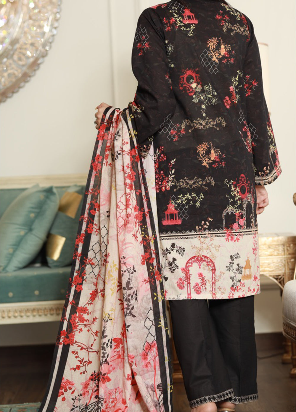 The Garden Muse by Chameli Unstitched Printed Lawn 3 Piece Suit CHM26UGM WRTS-0006 - Summer Collection