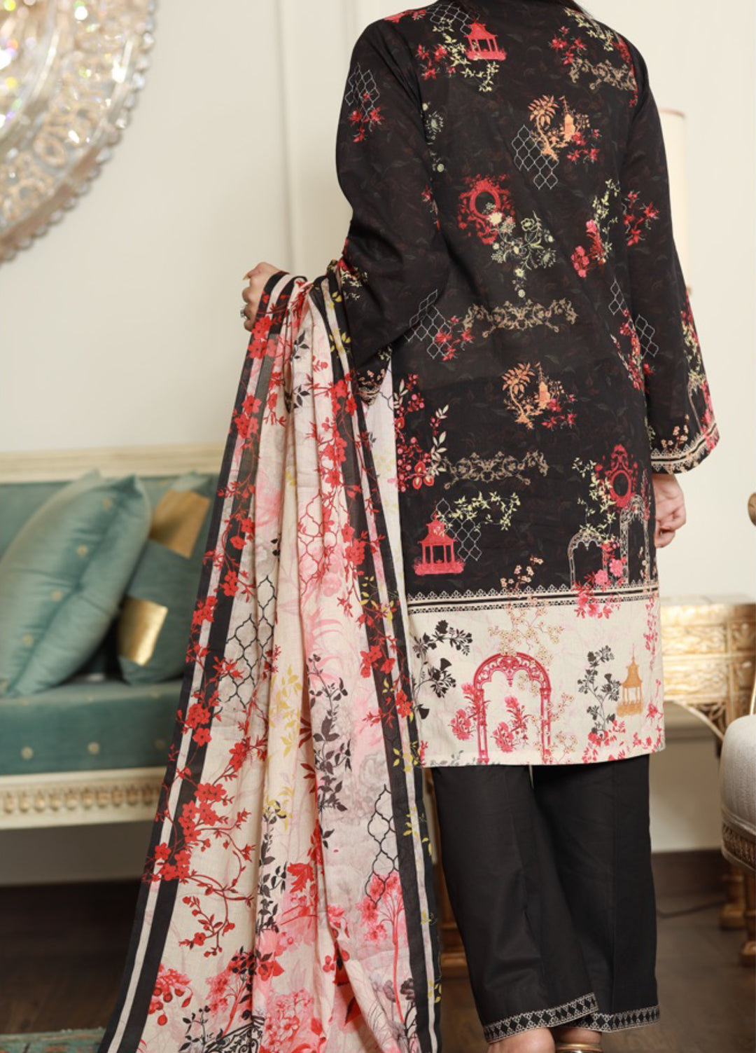 The Garden Muse by Chameli Unstitched Printed Lawn 3 Piece Suit CHM26UGM WRTS-0006 - Summer Collection