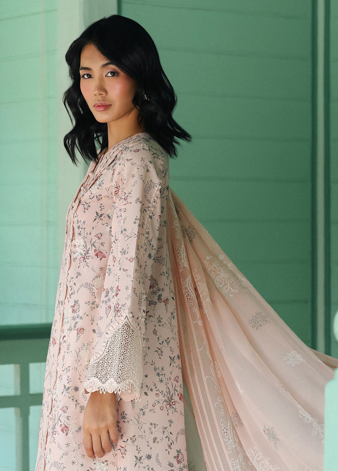 Q Prints by Qalamkar Unstitched Lawn Printed 3 Piece Suit QLK26QP Kena - Summer Collection