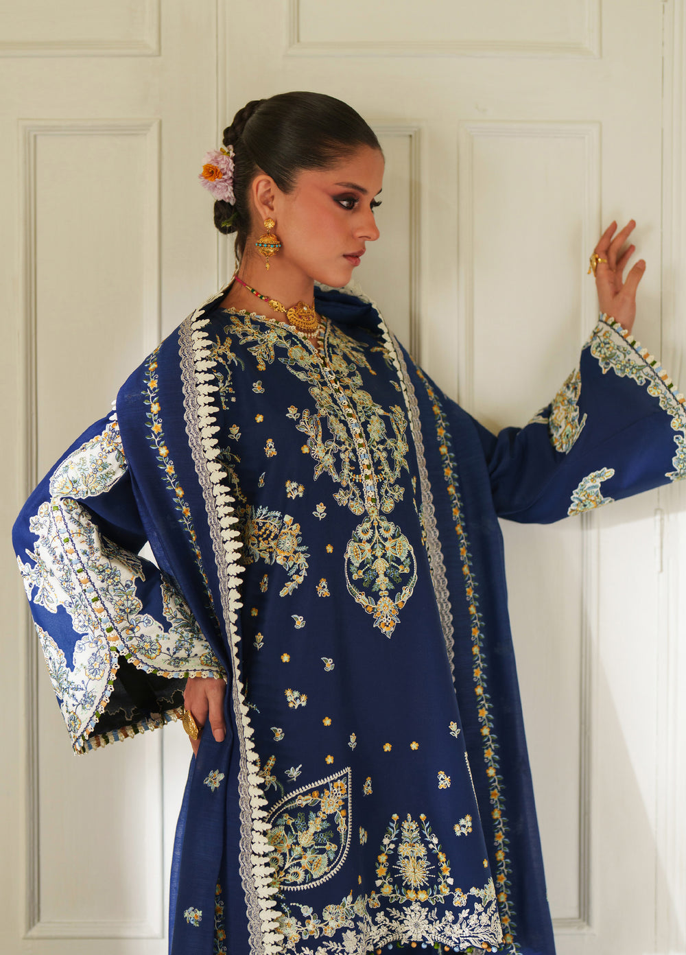 Heritage Dore by Bin Ilyas Unstitched Embroidered Lawn 3 Piece Suit BI26UHD 17-5B - Summer Collection