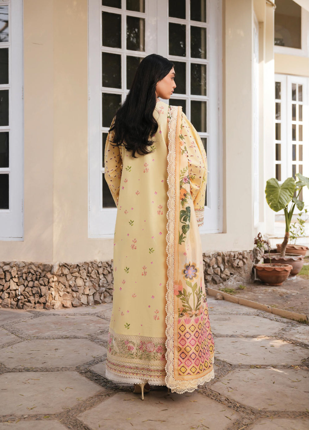 Florette by Afrozeh Unstitched Embroidered Lawn 3 Piece Suit AF26UFL D-07 EIRA - Festive Collection