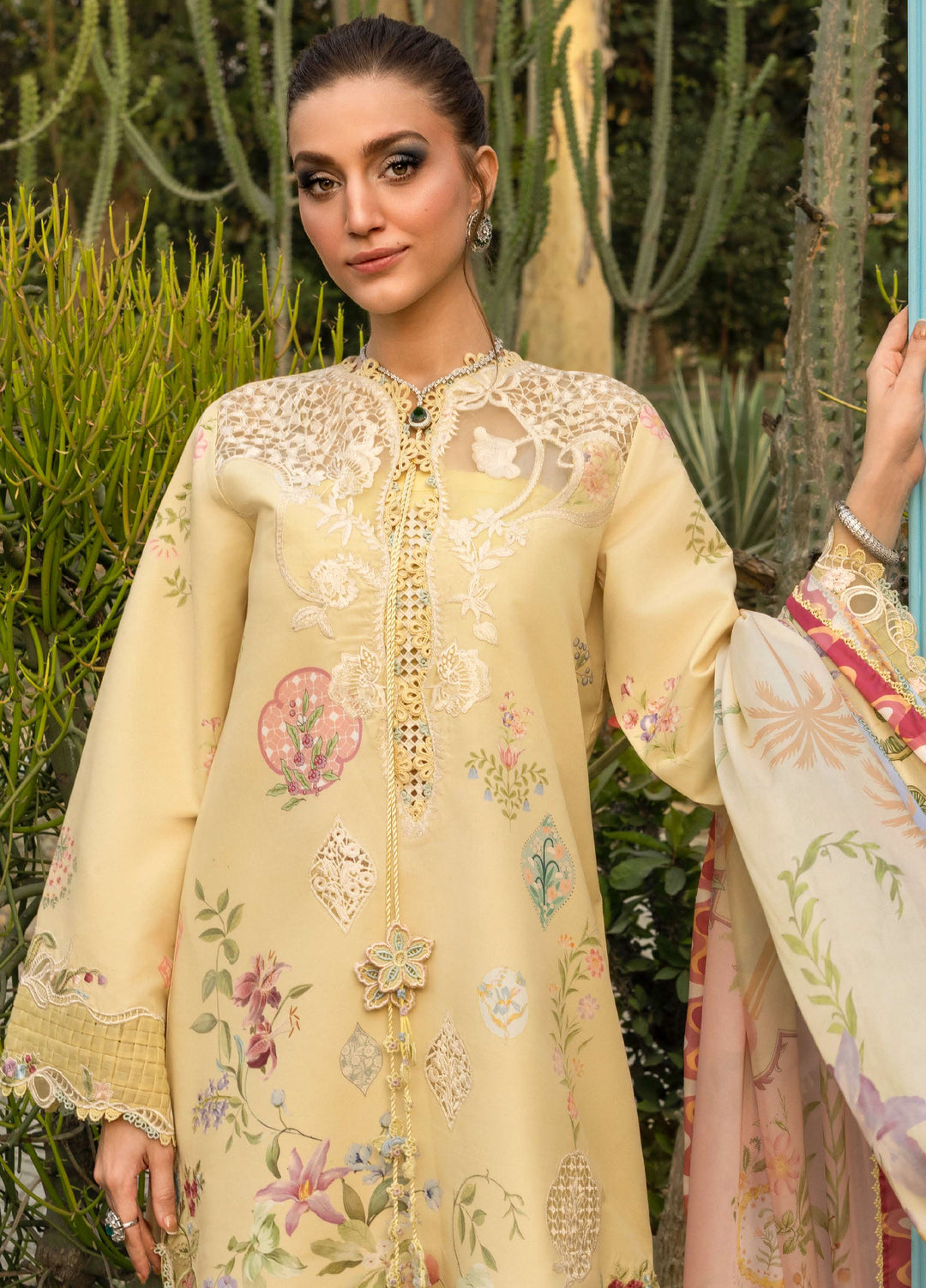 Bloom by Saira Shakira Unstitched Embroidered Lawn 3 Piece Suit SSR26ULB MAELLE-06B - Eid Collection