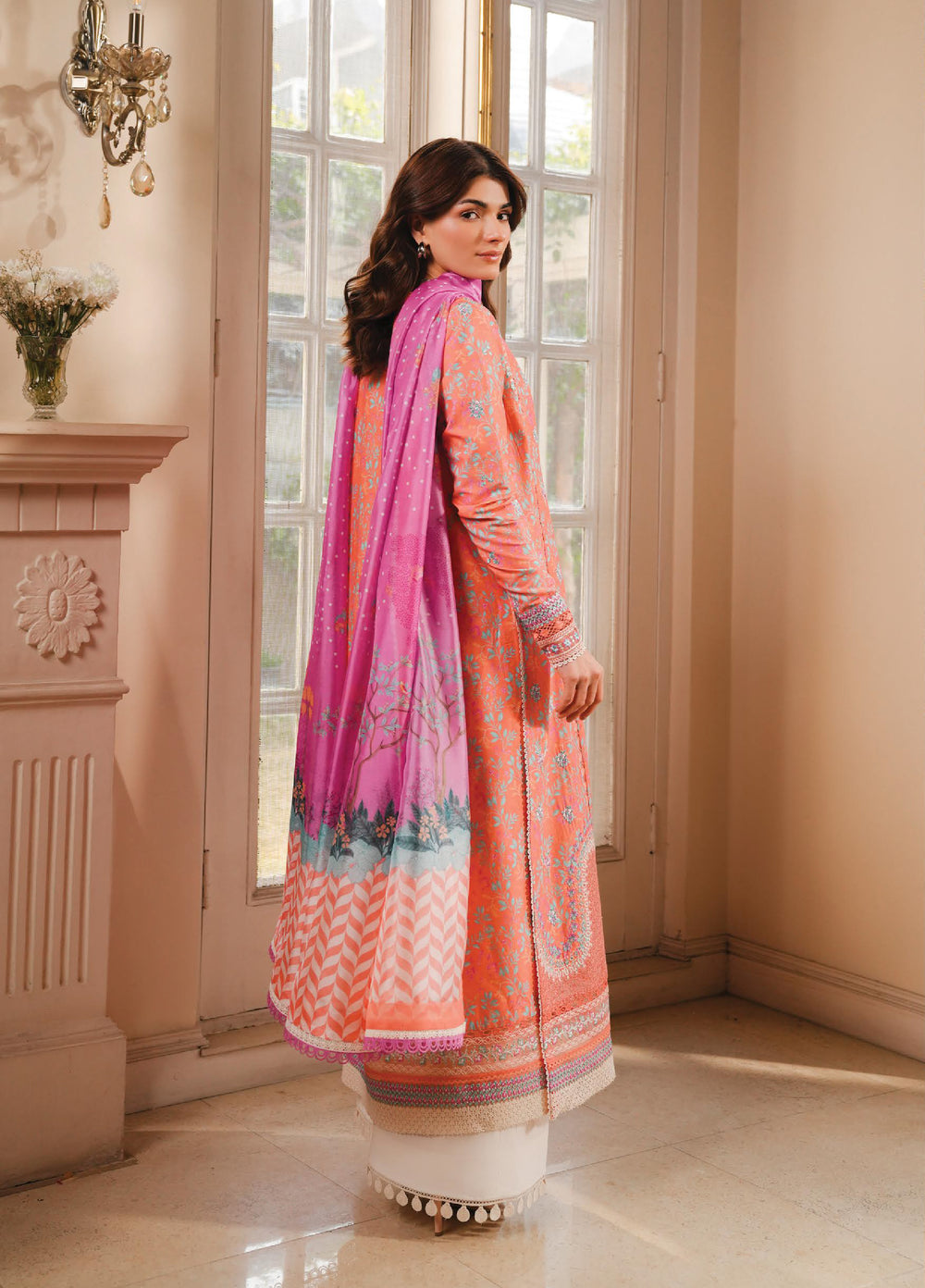 Florette by Afrozeh Unstitched Embroidered Lawn 3 Piece Suit AF26UFL D-10 NEXA - Festive Collection