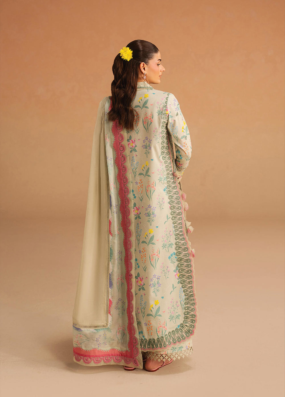 Haze A Prints by Afrozeh Unstitched Printed Lawn 3 Piece Suit AF26UAP Sunlaced Green FWU-111 - Summer Collection