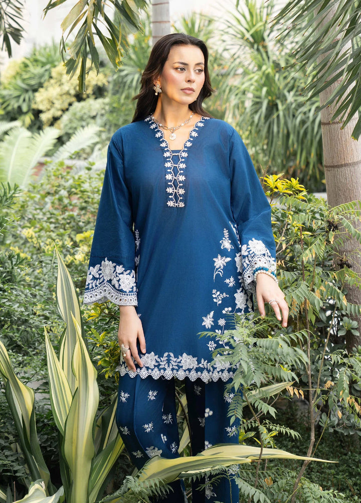 Solid Story by Panache Pret Solids Lawn 2 Piece Blue Petal