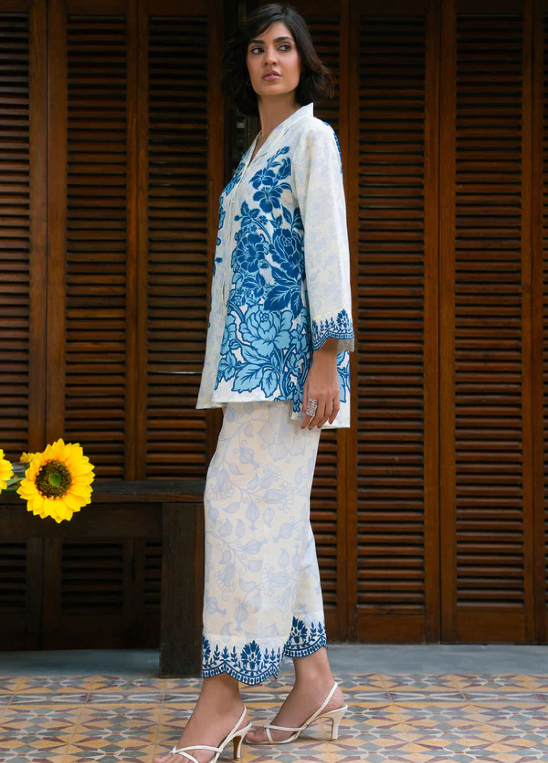 Nairah Women Pret Printed Arabic Lawn Suit NAH26PN Cool Water - Spring Collection