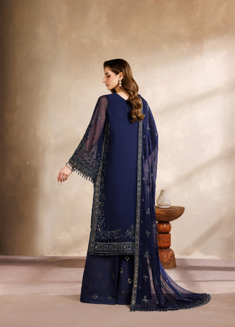 Zaryah by Zarif Unstitched Embroidered Chiffon 3 Piece Suit ZR26UZF ZF-ZYR-AFSHAAN-07 - Festive Collection