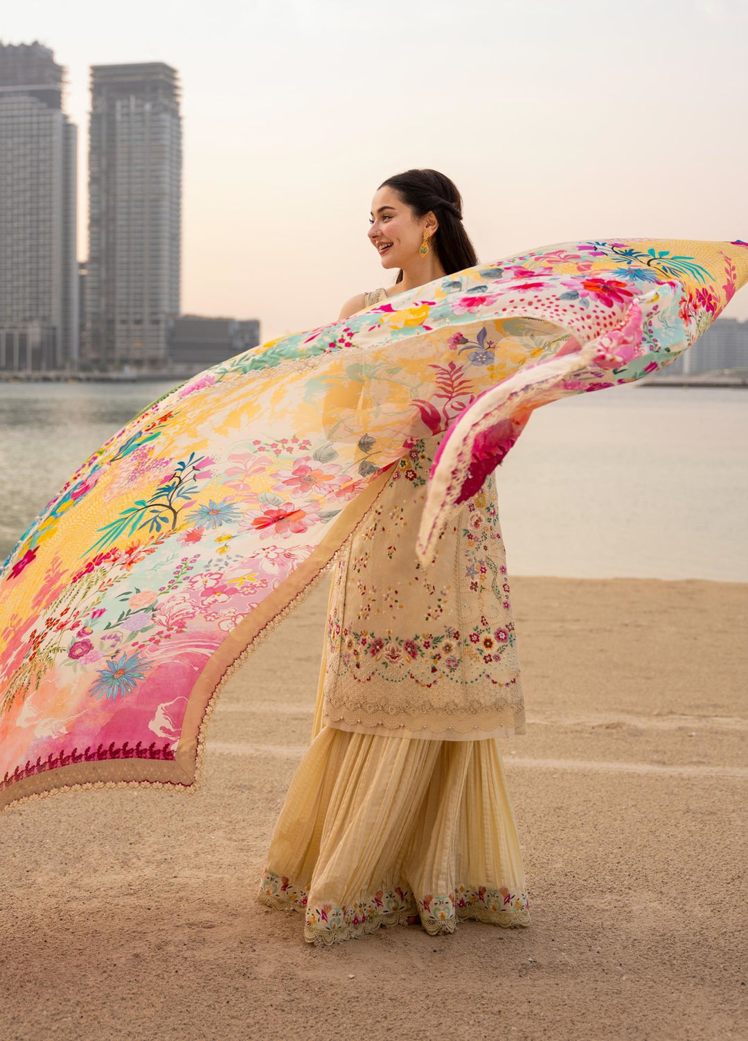 AYA by Faiza Saqlain Unstitched Embroidered Luxury Lawn 3 Piece Suit FS26UAL MERJEM - Festive Collection