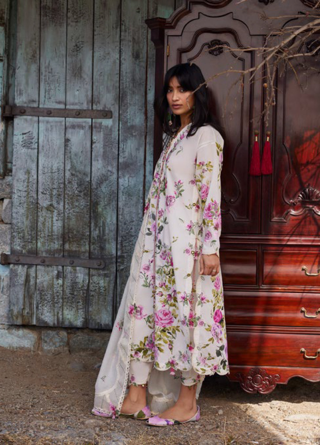 Meili by Zaha Unstitched Embroidered Lawn 3 Piece Suit ZK26UML ZL26-11B - Festive Collection