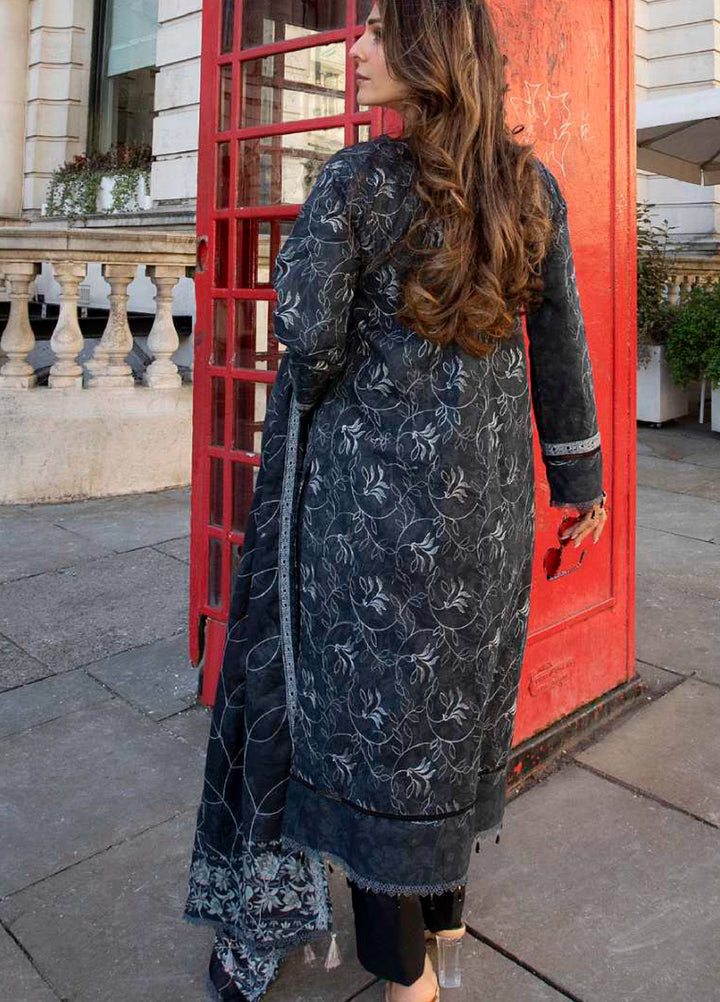 AL Zohaib Dhagakari Unstitched Embroidered Lawn 3 Piece Suit AZ26UD D-2 - Summer Collection