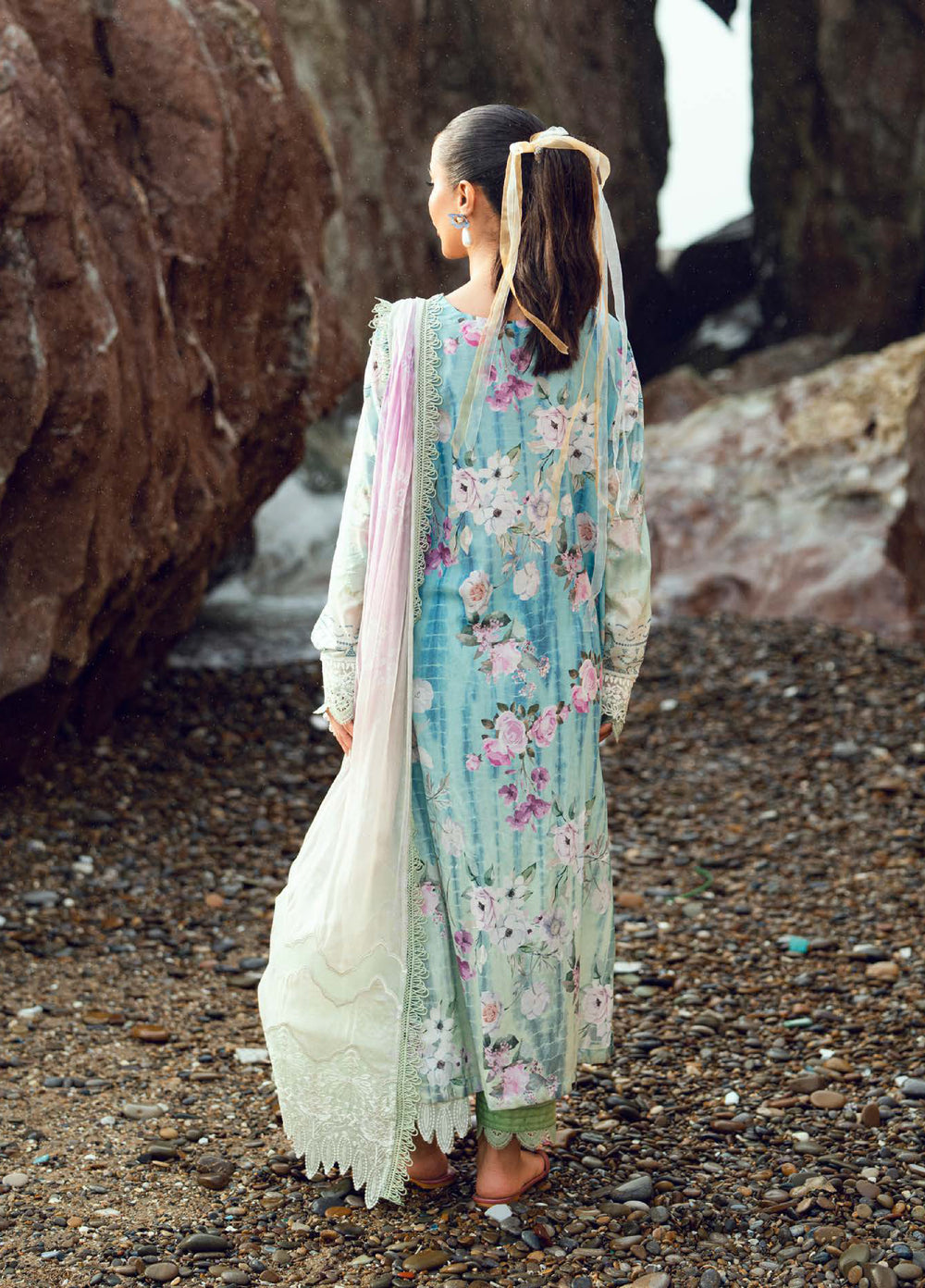 Gardenia by Nureh Unstitched Embroidered Lawn 3 Piece Suit NU26UGL NSG-202 - Summer Collection