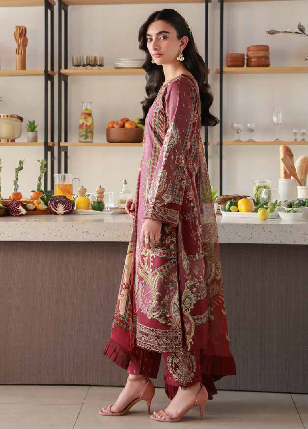 Delia by Gulaal Unstitched Embroidered Lawn 3 Piece Suit GL26UD D-6 Reva - Summer Collection