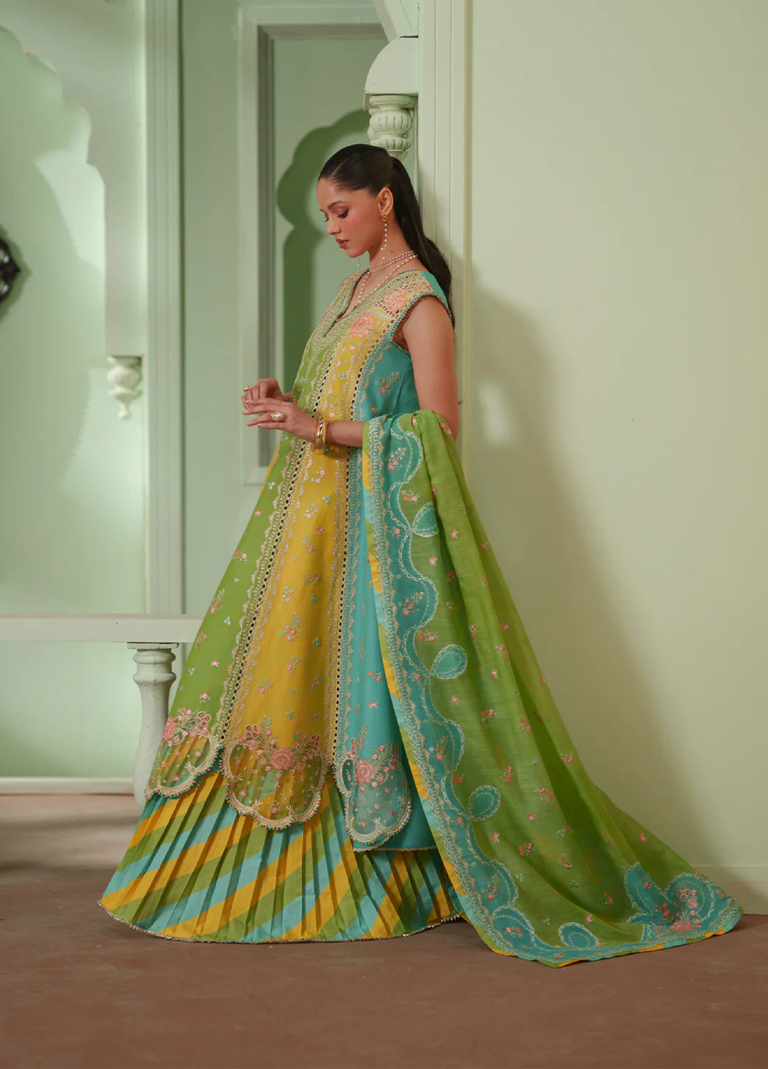 Mashriq by Bin Ilyas Unstitched Embroidered Lawn 3 Piece Suit BI26UML D114A - Festive Collection