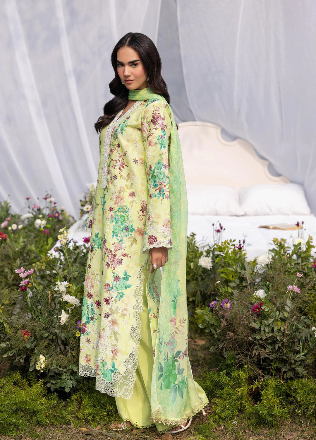 Summer Printkari Exclusive by RajBari Unstitched Embroidered Lawn 3 Piece Suit RB26USP D-01 - Casual Collection