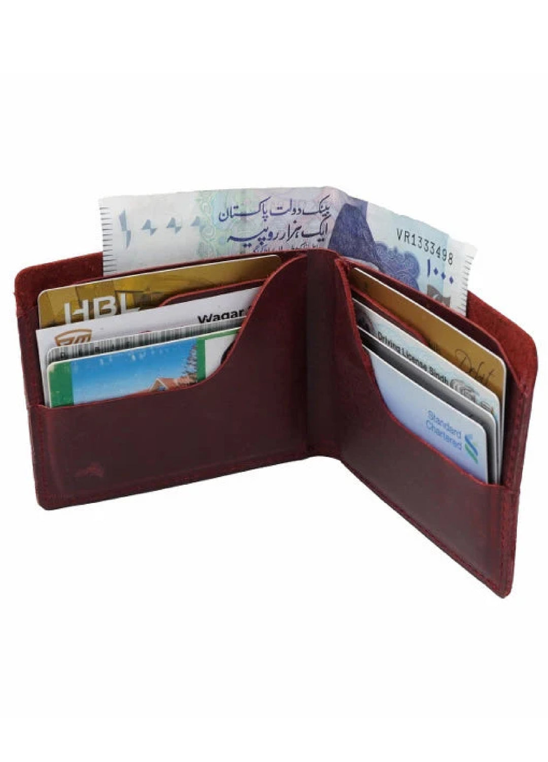 Vintage by Jild Mens Genuine Vintage Leather Wallet-CRIMSON RED S2 - Wallets Collection